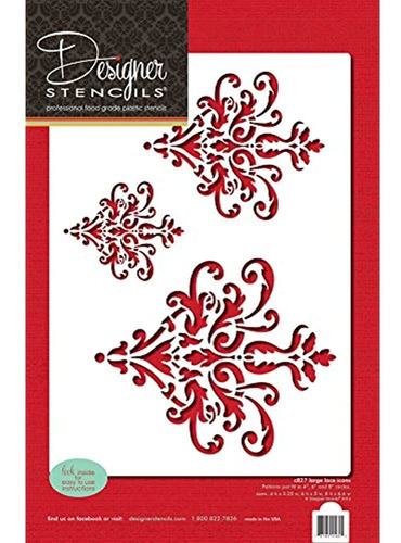 Designer Stencils C827 Large Lace Icons Set De Estencil Bei