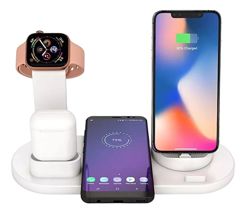 Cargador 6 En 1 Estación De Carga iPhone Reloj AirPods