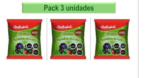 Chocolate Ambrosoli Bolsa 72g Pack 3 Unidades
