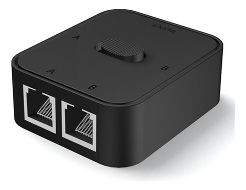 Caja De Conmutación De Red Rj45 Cat6 Lan Hub De 2 Puertos