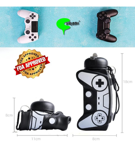 Botella Termo Vaso Portatil En Forma De Control Gaming Aleatorio
