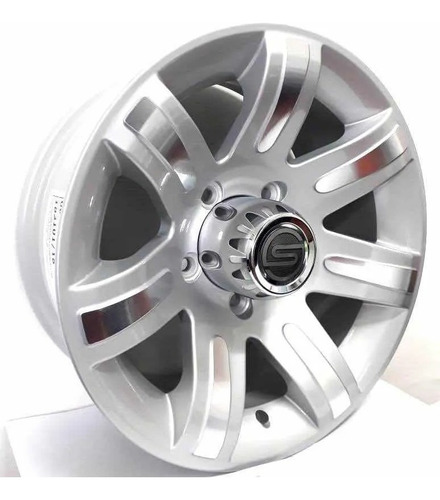 Jogo De 04 Rodas Aro 16 5x114,3 Scorro S236 Ranger cor prata diamantado