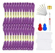 Comprar Kit De Hilos De Bordar De 24 Madejas Hilo De Punto De C...