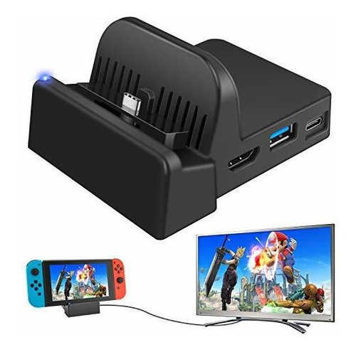 Docking Station 4k Hdmi Tv Para Nintendo Switch Ponkor 