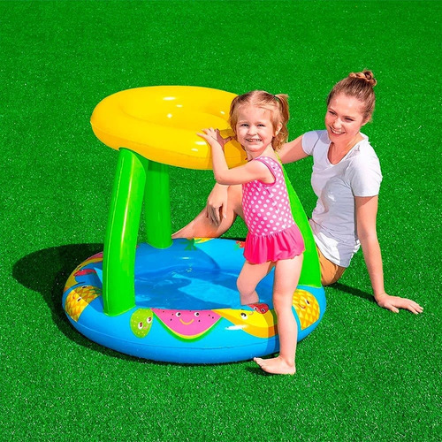 Imagen 2 de 9 de Piletas Bebes Inflable Bestway 52179 Pileta Con Techo Selva