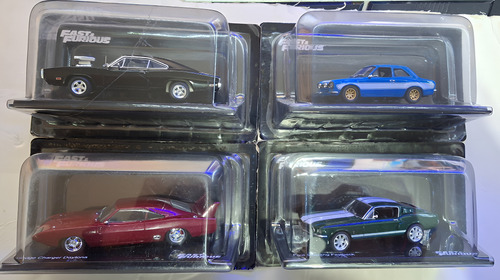 Lote De 4 Rapido Y Furioso Charger Escort Mustang Dayt 1/43 Negro