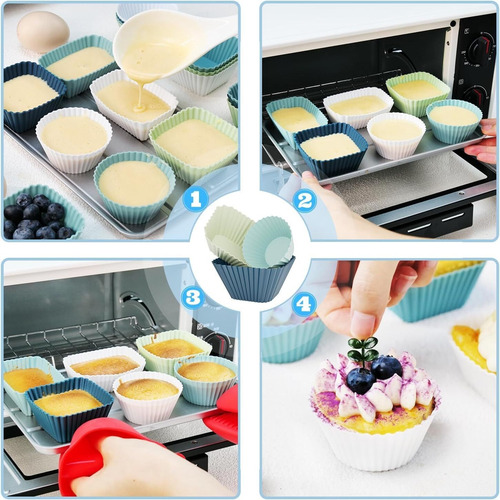 Moldes Silicona Reutilizables, Moldes Silicona Para Cupcakes