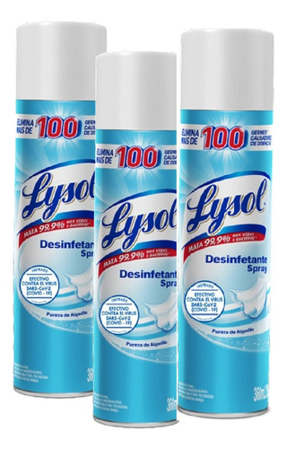 Desinfectante En Spray Lysol Elimina 99.9% Virus Y Bacterias