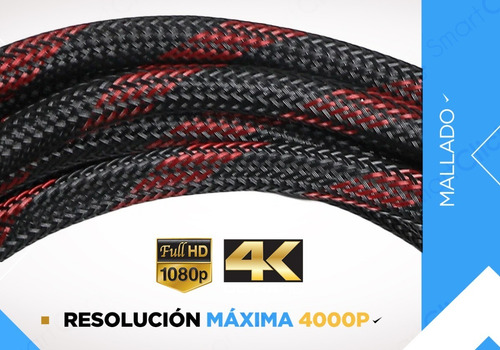 Imagen 9 de 10 de Cable Hdmi 5 Mts Full Hd 1080p 1.4v Lcd Tv Ps3 Xbox Bluray