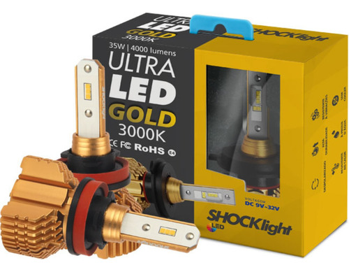 Lâmpada Led Ultraled Gold Shocklight 3000k 12v 35w 4000lm