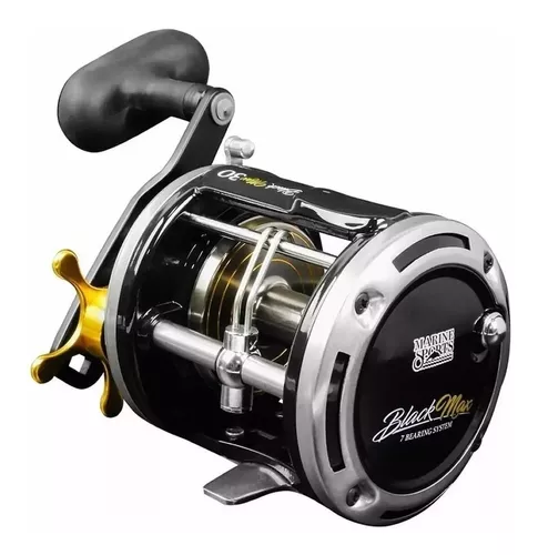 Reel rotativo Marine Sports Black Max 50 derecho color negro