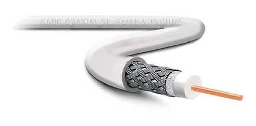 Cabo Coaxial Série 6 -75 Ohms 67% Branco 100m