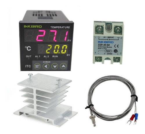 Da 40a Ssr Controlador Pid Digital Temperatura 100 v Ca;