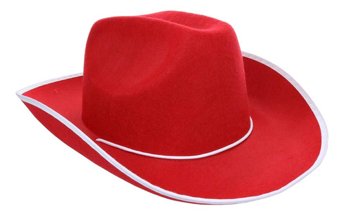 Sombrero Vaquero Fieltro Rojo Para Adultos Sombrero Vaquero