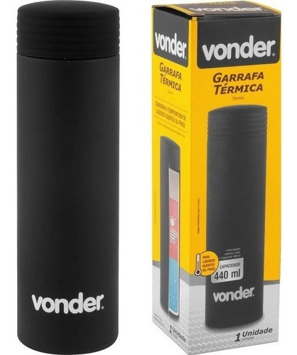 Imagem 1 de 7 de Garrafa Térmica Inox Quente Frio Cha Agua Suco Cafe - Vonder