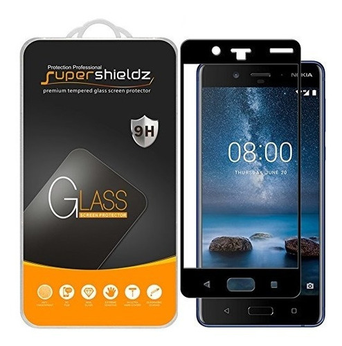 Vidrio Templado Para Nokia 8 [2 Un.] Supershieldz