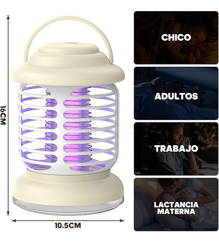 20w Lámpara Para Mosquitos, Bylifity 4200v Matamosquitos Con Luz Led Para Exteriores, Trampas De Mosquitos, Trampa De Moscas, Antimosquitos Electrico Con Enchufe Para Patios Y Jardines