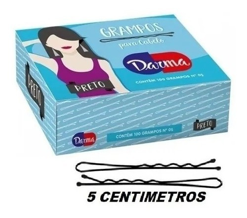 Grampo De Cabelo Para Penteados Nº5 Darma Caixa 100 Unidades