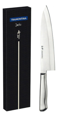 Cuchillo para sushi Tramontina Diamond Deba con hoja y mango de acero inoxidable 8