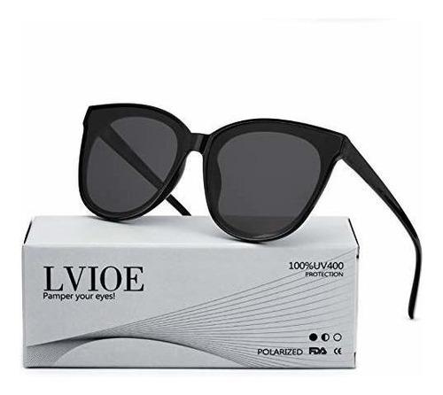 Lentes De Sol - Lvioe Cat Eyes Sunglasses For Women, Polariz