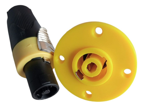 20 Conectores Generico Compatible Con Speakon Machos/hembr Machos Y Hembras Amarillos
