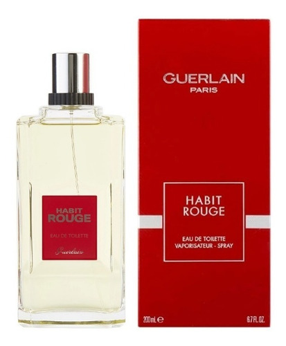 Perfume Habit Rouge De Guerlain 200 Ml Eau De Toilette Nuevo Original