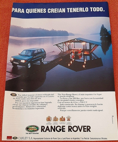 Land Rover Range Rover 1994 1995 Publicidades