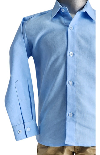 Camisa Azul Inf/ch, M/lino Fino/productos Regionalesyr