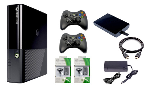 Xbox 360 Ultra Slim 5.0+ Disco 1000g 400j+ Controles+ Kinect (Reacondicionado)