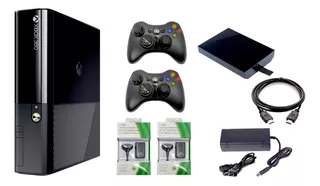Xbox 360 Ultra Slim 5.0+ Disco 1000g 400j+ Controles+ Kinect