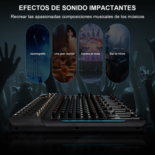 Tklbls Ql-12 Mezladora De 12 Canales Mixer Usb Bluetooth