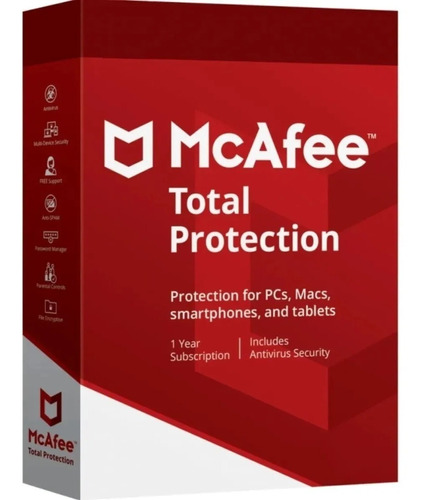 Mcafee Antivirus Total Protection 1 Equipo Por 2 Años