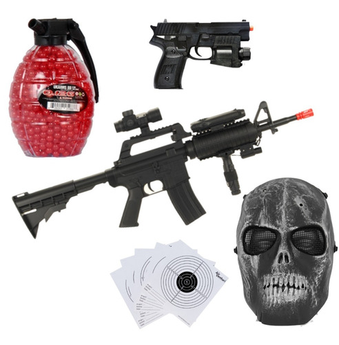 Rifle Wellfire M4 Ris Spring Mr744 Airsoft Bbs 216af Xchws P