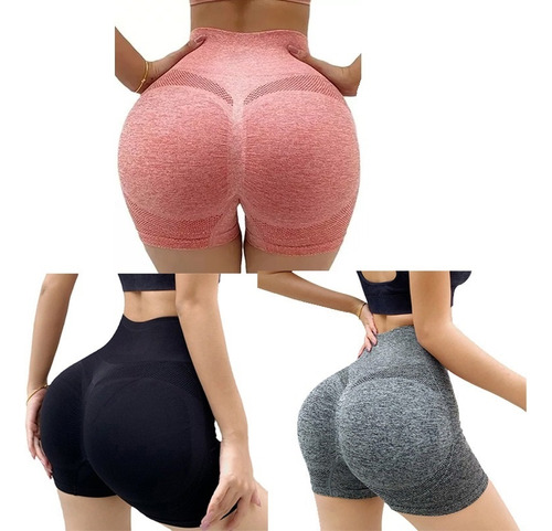 Hy Pantalones Cortos Kit 3 Para Mujer, Entrenamiento Gimnasi