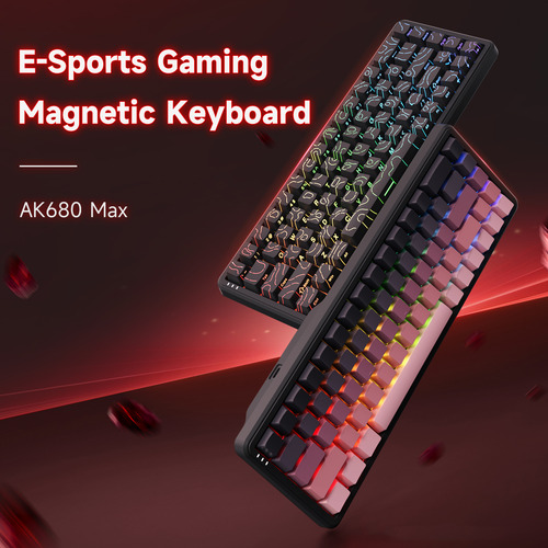 Teclado Mecánico Ak680 Max Rgb 8k Eje Magnético Para Deporte