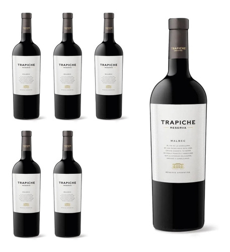 Vino Trapiche Reserva Malbec X 750cc. Caja X 6 Botellas