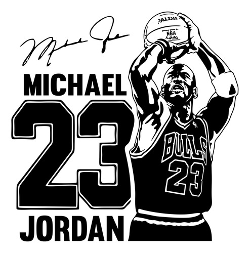 Vinilo Para Pared Michael Jordan - Chicago Bulls - Nba 