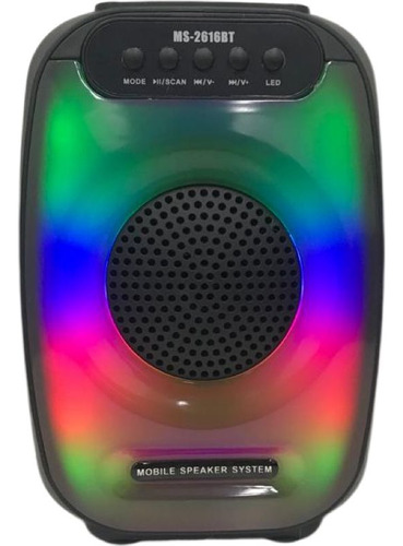 Parlante Bluetooth Usb A Bateria 1500 Mah Luces Led Colores