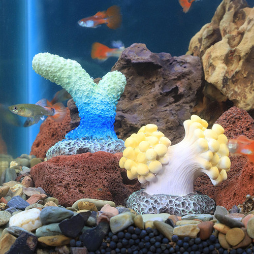4 Coral Artificial Para Acuarios, Adorno Marino 4 Piezas