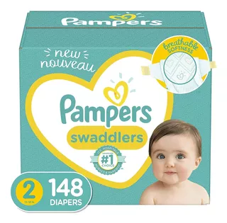 Pampers Swaddlers - Pañales Etapa 2, 148 Piezas. Para Bebés