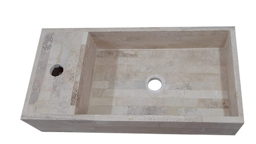  Mesada Travertino Artesanal Mini 40x25cm Mono A146 Baño