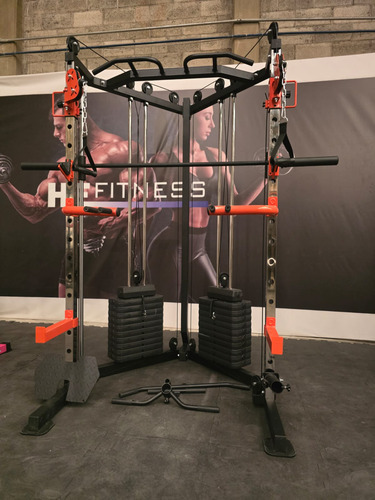 Gimnasio Smith Multifuncional Con Peso Integrado Y Crossover