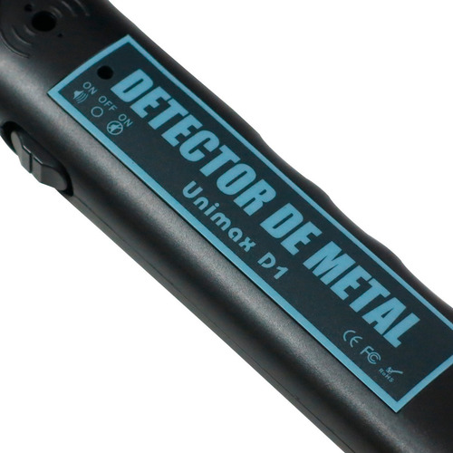 Detector De Metal Manual Para Inspeção De Segurança Cor Preto