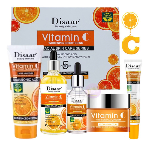Set Completo Skincare Vitamina C Hidratante Blanqueador