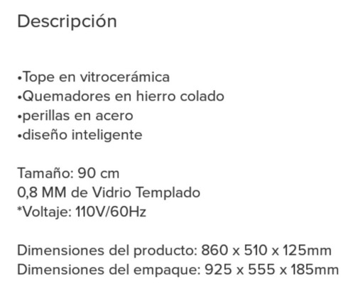 Imagen 2 de 4 de Vendo Tope De Cocina A Gas G-plus Totalmente Nueva