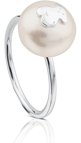 Anillo Tous Sweet Dolls En Plata De Ley Con Perla.