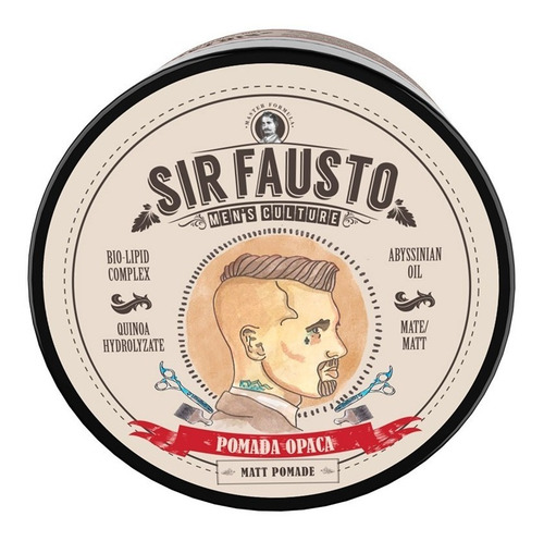 Imagen 1 de 1 de Cera Pomada Opaca Mate Sir Fausto X 100 Ml Barber