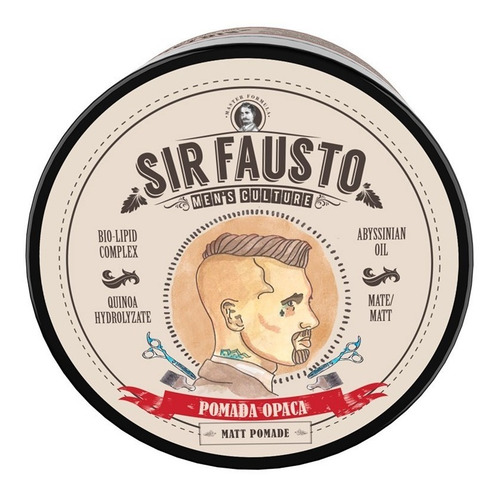 Cera Pomada Opaca Mate Sir Fausto X 100 Ml Barber