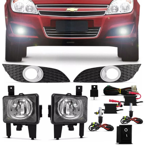 Kit Farol Milha Vectra Gt 2009 2010 2011 Grade  Com  Xênon 