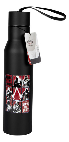 Botella Para Agua Assassins Creed Legacy Serve The Light Color Negro